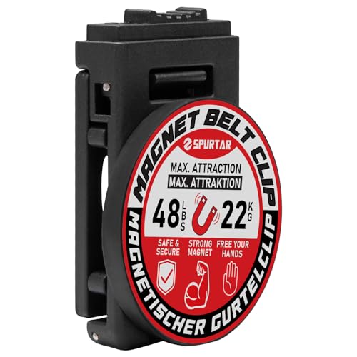 Spurtar Gürtel Clip Anti-Rutsch Werkzeughalter Magnetischer Werkzeughalter für Bohrer Bit Schraubenschlüssel Zangen Werkzeug Gürtel Zubehör Vater Ehemann Freund Männer (66mm-1 stück)