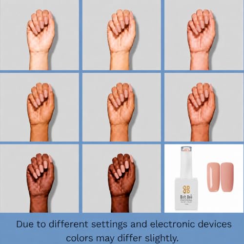 Image of BOLT BEE 15ML Gel Nail Polish 1Pc Clear Pink Glitter Nail Polish Soak Off UV LED Nail Gel Polish Nail Art Starter Manicure Salon DIY at Home, 0.5 OZ (1) (127)