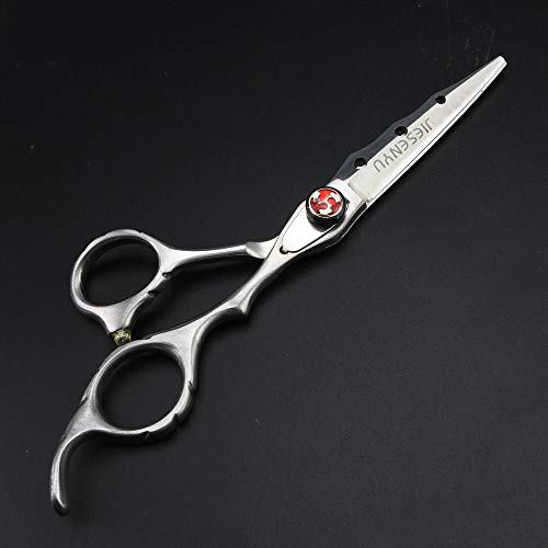 Ciseaux de coiffeur argentés de qualité supérieure en acier résistant - 8