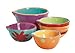 Anchor Hocking 4-Piece Ceramic Nesting Decorated Prep Bowl Set