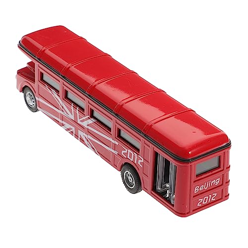 BESTonZON Modelo de Auto playmóvil playmobile Tirar hacia autobús de un Piso Coche de Juguete para Tire hacia del autobús de Juguete Tire hacia Juguetes aleación