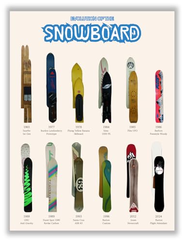Libemz, Evolution of the Ski Snowboard Poster - Unframed (12x16