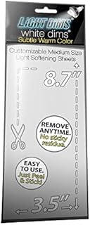 LIGHTDIMS White Dims Dimming/Softening Sheets for Harsh LED Lights Medium Size (1 Sheet) Warm Color Retail Packaging. Light Color White Warm, Unit Count 1.