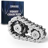 Fidget Spinner Toy for Adults Metal Figette Bike Chain for Adult Men Pain...