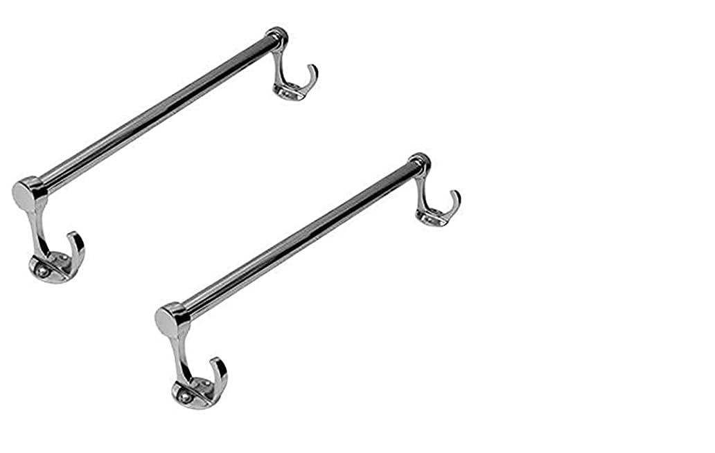 KSIS® Round Rod/Napkin Bar/Towel Rail/Napkin Holder/Towel Hanger, 18 inch, Pack of 2, Stainless Steel, Silver-image-46