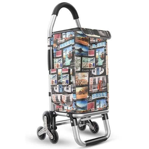 Carrello per salire le scale con 6 ruote silenziose, leggero e impermeabile, carrello rimovibile per un facile acquisto e trasporto