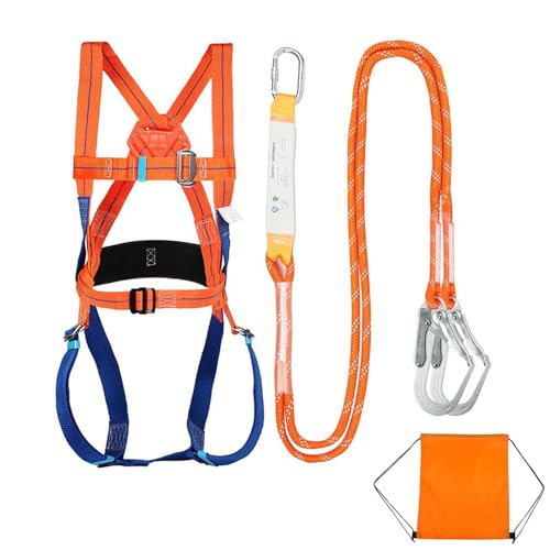 TOOSOAR Arnés de Seguridad,4 Puntos Kits de Arnés de Seguridad Arnés Escalada,para Escalar, Trabajar en Altura