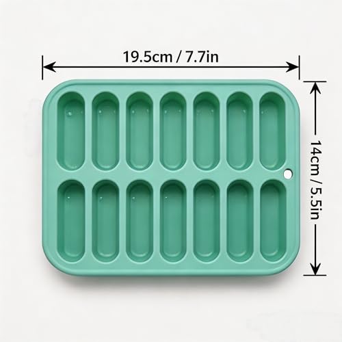 Molde silicona para salchichas flexible 14 cavidades miniatura 4