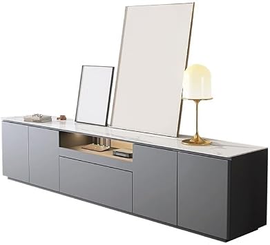 Mueble para Televisor Modern Rock Plate TV Cabinet Simple Small Apartment Living Room Light Luxury Bedroom Storage Platform Estante para Tv160x30x42.5cm