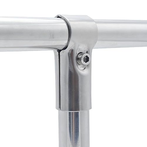 10 Sets 1 Inch T Pipe Clamp Connector Chain Link Fence Clamp, Stainless Steel 201 Tee Chain Link Fence End Rails Clamps, Thickness 1.7Mm(Fits Metal Pipe O.d.: 1"(25Mm), Which Trade Size Is 3/4") #TOP2