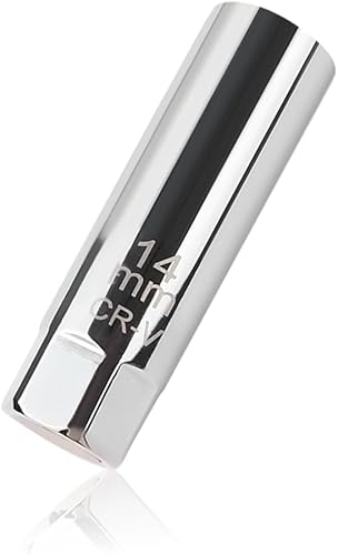 Enchufe de bujía de 0.55 pulgadas, 12 puntos de 3/8 pulgadas, juego de enchufes magnéticos de pared delgada, herramienta profesional de bujías