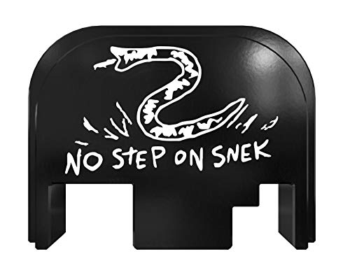 Rowe Tactical Rear Slide Cover Back Plate for Glock Gen 1-4 - Black No Step On Snek - for Glock G17 G19 G21 G22 G23 G24 G26 G27 G29 G30 G31 G32 G33 G34 G35 G36 G37 G38 G39 G40 G41 G45