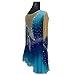 JRUIA Blue,L,Professional Figure Skating Competition Dress for Girl Women's Ice Roller Skating Wear Handmade Gymnastics Leotards