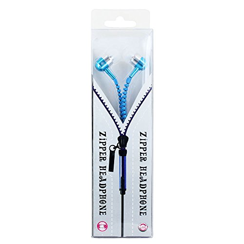 Auriculares in-Ear,Skque® Cremallera Auriculares Zipper Enredo con Mic/Mando a Distancia, Azul