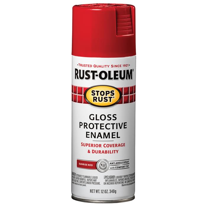 Image of Rust-Oleum 7762830-6PK Stops Rust Spray Paint, 12 oz, Gloss Red Sunrise, 6 Pack