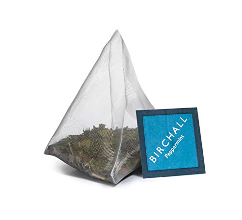 Birchall Tea Bags, Peppermint Tea Gift Set, Caffeine Free Tea Bursting with Full Flavour, Perfect Vegan Gifts, 80 Plant-Based Prism Tea Bags