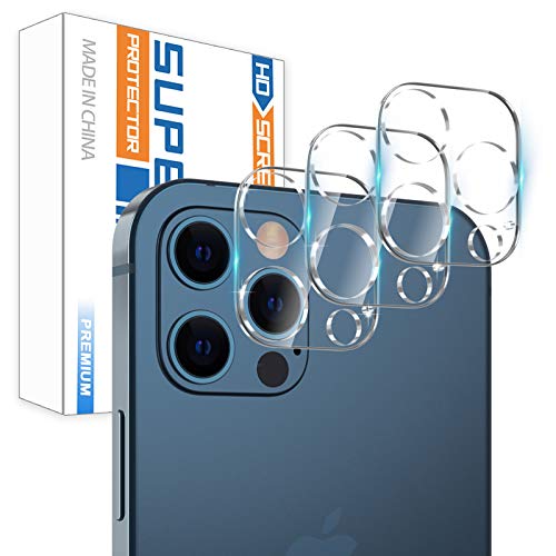 [3 Pack] Camera Screen Protector for iPhone 12 PRO 5G (6.1) Screen Protector Tempered Glass, Case Friendly No-Bubble HD Clear Anti-Scratch Camera Lens Screen Protector for iPhone 12 PRO 6.1