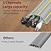 Floor Cord Cover 3.3 ft, Cord Covers for Wires on Floor, Extension Cable Cover 3 Channels Cord Hider Floor Cable Management, Heavy Duty PVC Duct, Gray
