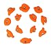 12 Medium Dripstone Jugs - Bolt-on Rock Climbing Holds | Climbing Holds | Orange