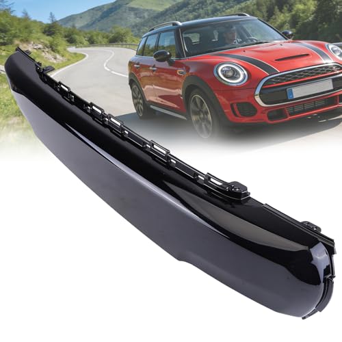 Slakerbe 51117337791 Front Black Bumper Number Plate Cover Compatible with Mini Cooper F55 F56 F57 2014 2015 2016 2017 2018, Front Bumper Cover Black Scratch Resistant