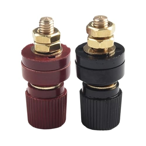 Power Junction Post Connectors 1/2PCS Binding Post M6 Thread 333 Type Brass Binding Post for Welding Machines Parts for Separating and Distributing Welders(JS 555 M8,1PCS Red)