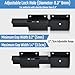 Steinwhale 1Pack Flip Gate Latch Lock with Padlock Hole, 3.5mm Aluminum Alloy Door Latch for Outdoor Wooden Fence, Swing Open Gate, Double Gate, Barn Door, Shed, Vinyl Fence, Yard, Black