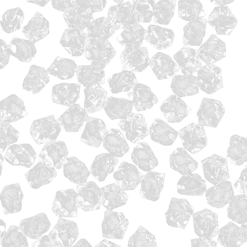 Cubos de hielo artificiales claros acrílicos 820 piezas 0.4 pulg miniatura 1