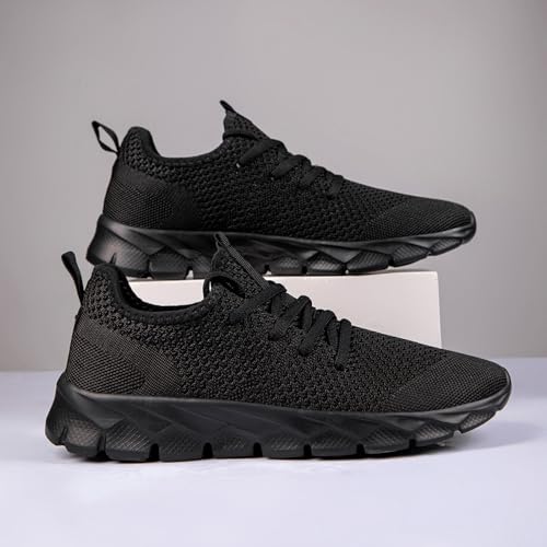 YITUHIO Running Shoes for Mens Fashion Sneakers Mens Tennis Walking Shoes Lightweight,Black,Size 12.5