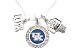 Kentucky Wildcats Multi Charm Love Basketball Blue Silver Necklace Jewelry UK
