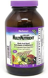 Bluebonnet Super Earth Multi-Nutrient Formula Iron Free Caplets, 180Count, White
