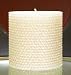 50 Hour-4 Inch Natural Beeswax Hybrid Pillar Glitter Candle, White Lotus