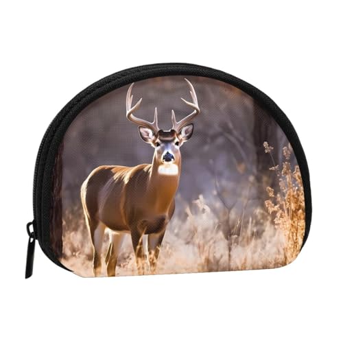 Free Whitetail Deer Print Shell Storage Bag Purse For Small Items, Easy To Carry And Store