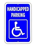Minton Handicap Parking Sign, Handicap Signs for Parking, Large 12 x 18 Inches .040 Aluminum Ada Parking Sign, UV Protected and Weatherproof