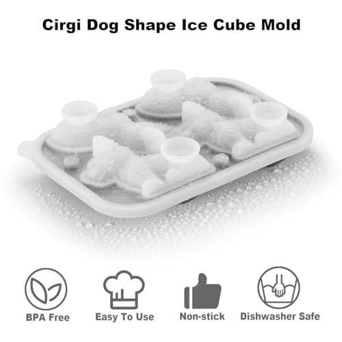 Nax Caki Corgi Dog gifts 3D Ice Cube Mold Fun Shapes, Large Craft Ice Mold, Big Dog Ice Cube Trays for Whiskey Cocktails Bourbon — view 4