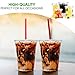 Green Direct 10 oz. Plastic Clear Cups With Flat Lids for Cold Drink / Bubble Boba / Iced Coffee / Tea / Smoothie Pack of 100