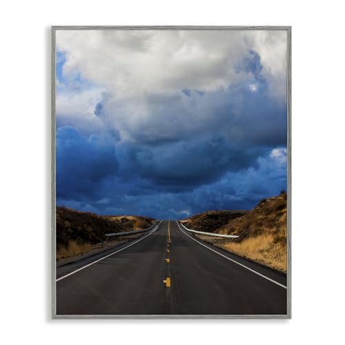 Highway Clouds Rural Countryside, 11 x 14 Inch Framed Giclée Print