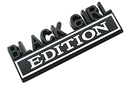 Image of SSDD Black Girl Edition Emblem 3D Fender Badge Car Truck Decal Replacement for F150 F250 F350 Chevy Silverado 1500 2500 Chevrolet C10 C15 (Black /White) CH-Black Girl