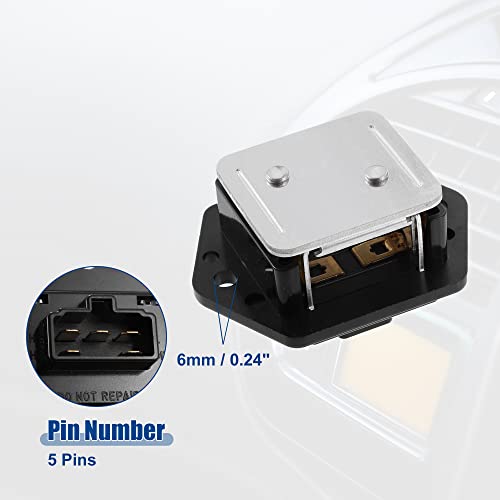 Image of ACROPIX HVAC Blower Motor Resistor Replacement Fit for Isuzu Amigo - Pack of 1 Silver Tone Black