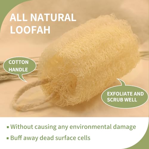 6Pack Luffa Sponges Gentle Exfoliating Body Scrubber for Shower Natural Loofah Sponge Unveil Your Skin's Natural Beauty… image 5