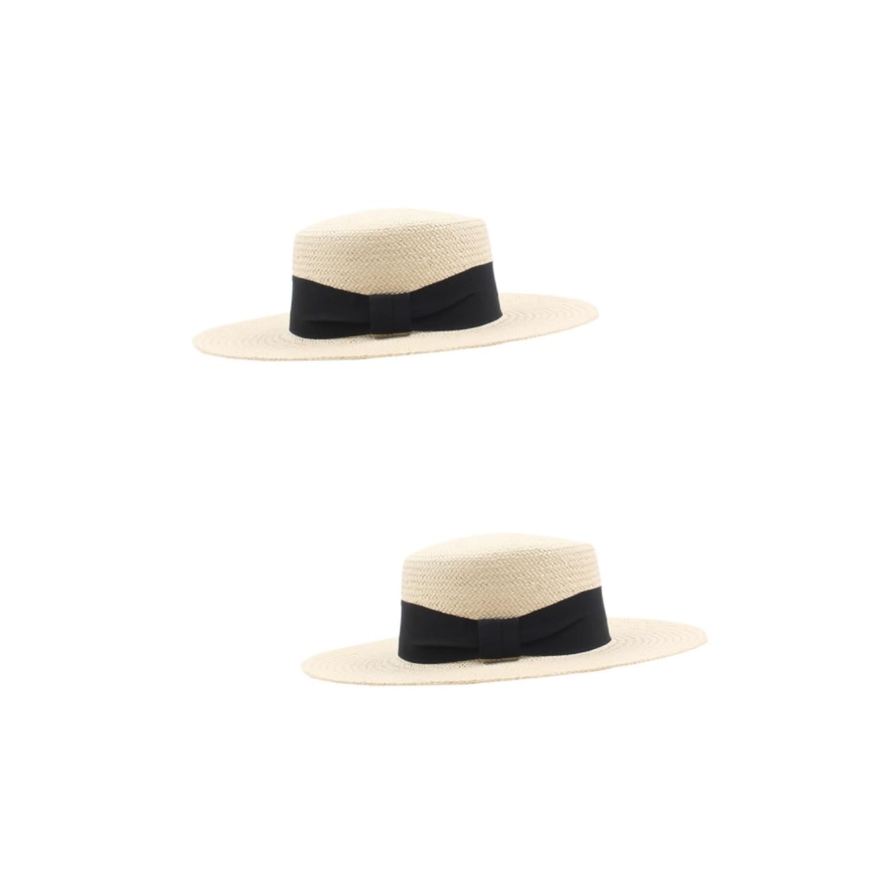 GALPADA Cappello Da Spiaggia in Paglia 2 Pezzi A Larga Protezione Upf 50 Uv Elegante Per Le Vacanze Da Indossare Tutti I Giorni