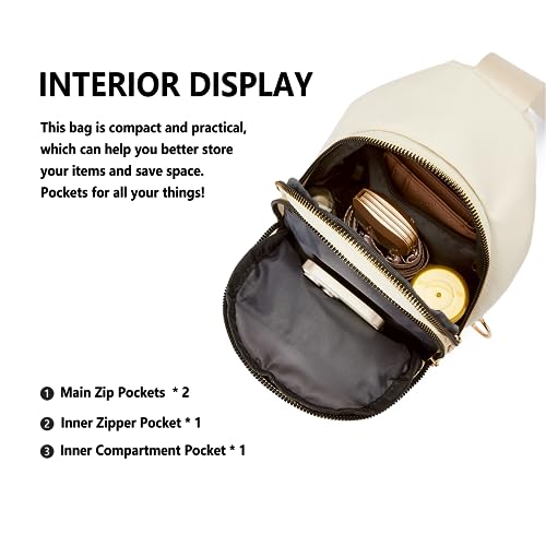 WESTBRONCO Sling Bag for Women Small Nylon Fanny Pack Lightweight Large-capacity Crossbody Bags - Image 6