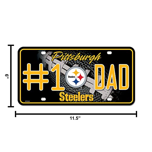 image for Rico Industries NFL Pittsburgh Steelers #1 DAD Metal Tag (#1 Fan) #1 F