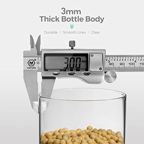 Comsaf Food Storage Container With Airtight Bamboo Lid Set Of 5, Clear Glass Canister Food Jar With Sealing Lid Kitchen Pantry Storage Container For Sugar Flour Cereal Pasta Snack Tea Coffee Beans #TOP7