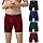 wirarpa Confezione da 4 Boxer da Uomo in Micromodal Lunghi Elasticizzato Mutande Uomo Intimo Maschile con Mosca Aperta Multicolore Taglia XL