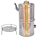 Outdoor Wood Burning Kettle - Stainless Steel Energy Efficient Water Kettle for Fast Boiling - 10.5L Capacity for Camping and Outdoor Use