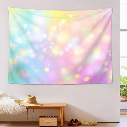 Tapiz de cielo estrellado rosa para transformar tu dormitorio o sala de estar