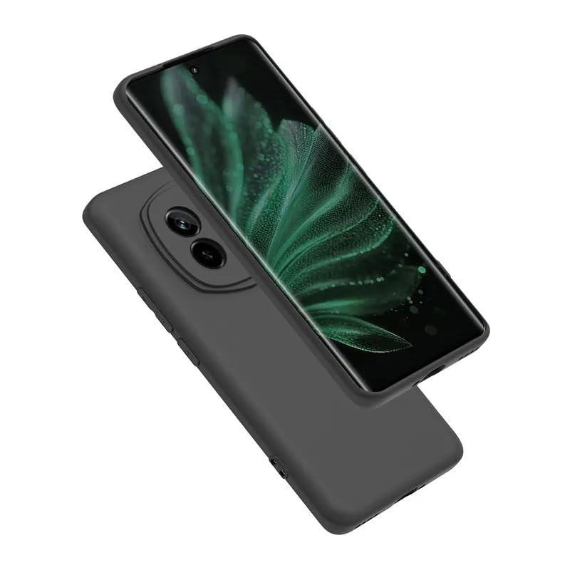 Image of 4 Sides Full Protection Silicon Back Cover Case for Realme P2 Pro 5G (Black)