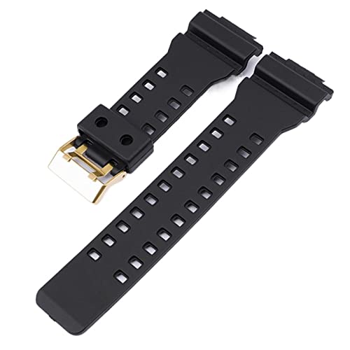 Bracelet montre caoutchouc 16mm de finition supérieure avec boucle acier