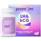 Premom Quantitative Ovulation Predictor Kit - 40 Ovulation Tests + 10 Pregnancy Tests - Premom Inositol Plus Bundle - Supports Hormonal Balance, Ovarian & Reproductive Health