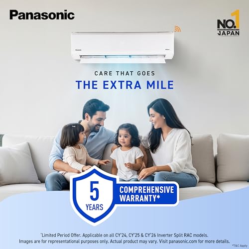 Image of Panasonic 1.5 Ton 3 Star Wi-Fi Inverter Smart Split AC (Copper Condenser, 7 in 1 Convertible with True AI Mode, PM 0.1 Air Purification Filter, CS /CU-SU18ZKYWT, White)